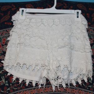 White Lace Shorts (Aeropostale)